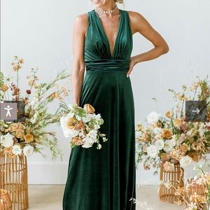 Revelry Dylan Velvet Dress Terracotta- NEW